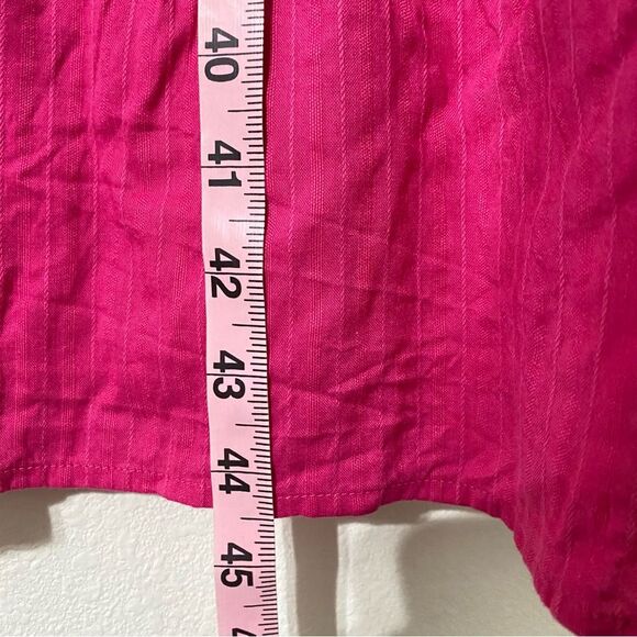 LOFT Pink Flutter Sleeve Cut Out Back Tiered Midi Dress Cotton Lined Size 2 - Picture 15 of 16